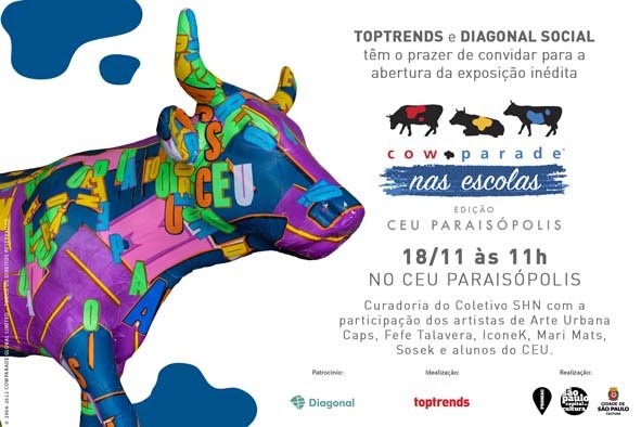 CEU Paraisópolis recebe programa inédito da CowParade no Brasil