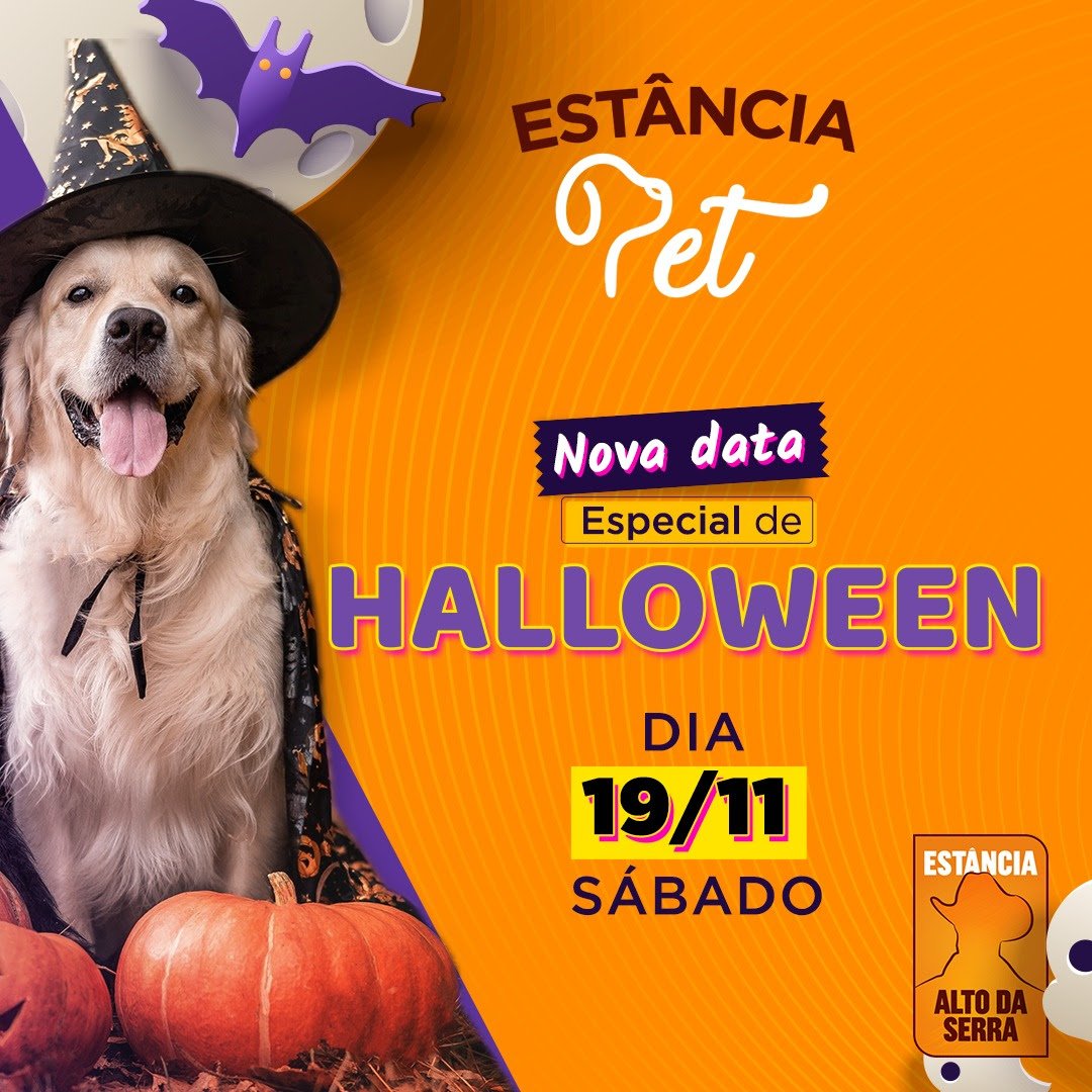 Chegou o grande dia do Estância Pet especial Halloween!