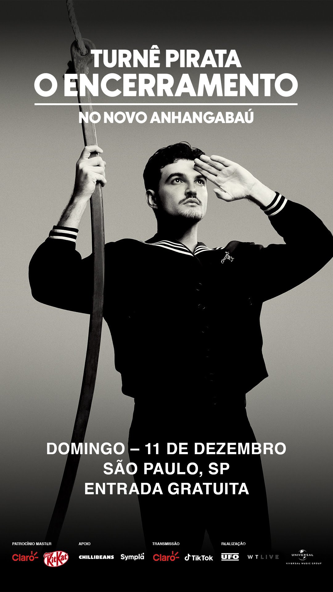 Jão realiza show gratuito no Novo Anhangabaú