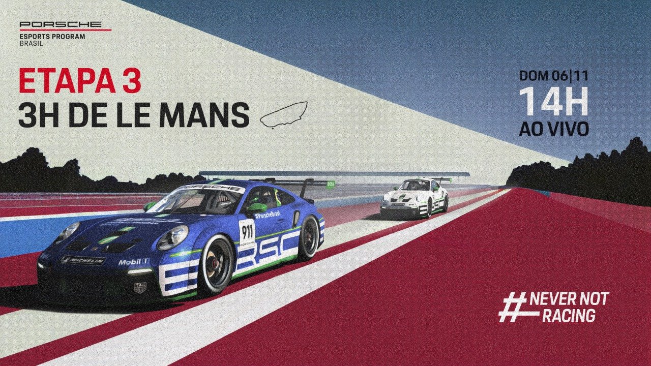 Porsche E-Sports Brasil terá corrida virtual em Le Mans com mais de 100 pilotos brasileiros e estrangeiros - imagem 2