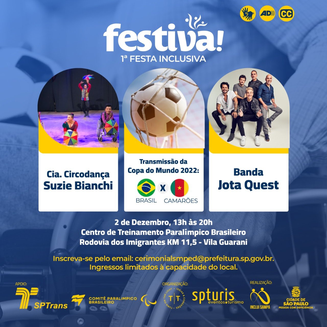 SMPED oferece show da banda Jota Quest para celebrar Dia Internacional da Pessoa com Deficiência