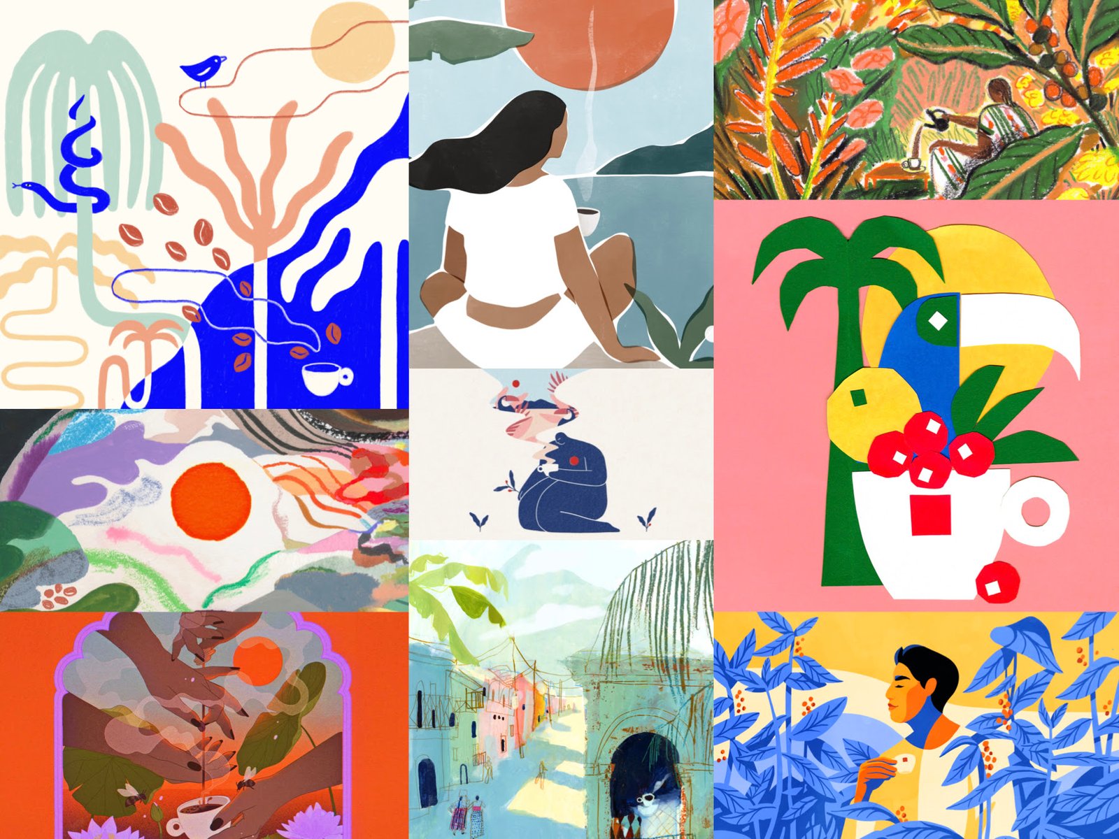 Uma nova e criativa maneira de retratar a cultura do café: 9 ilustrações de artistas para os 9 países - imagem 2