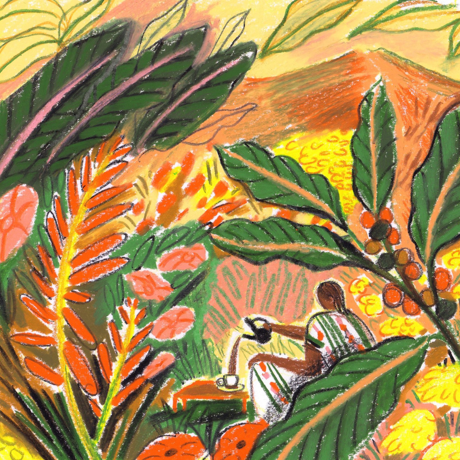 Uma nova e criativa maneira de retratar a cultura do café: 9 ilustrações de artistas para os 9 países - imagem 6