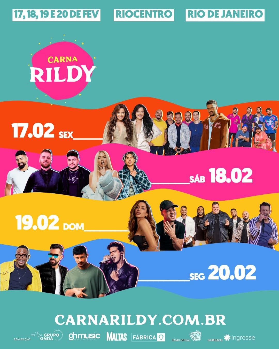 CarnaRildy contará com shows de Anitta, Luan Santana, Luísa Sonza, Dilsinho e mais dezenas de atrações - imagem 3