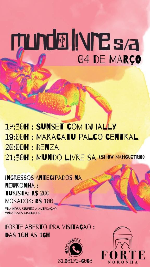 Ícone do movimento manguebeat, Mundo Livre S/A realiza show neste sábado (04) no Forte Noronha - imagem 2