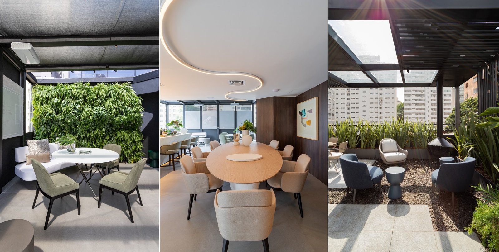 Mostra Artefacto 2023: com móveis orgânicos e um jardim tropical, o rooftop da arquiteta Patrícia Penna é um