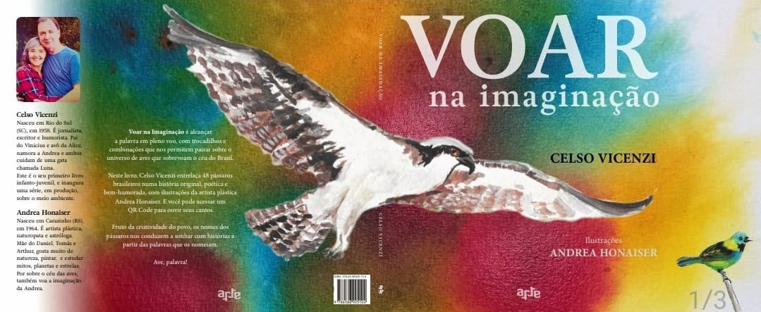 Livro infantojuvenil “Voar na Imaginação”, que apresenta pássaros dos biomas brasileiros de forma lúdica