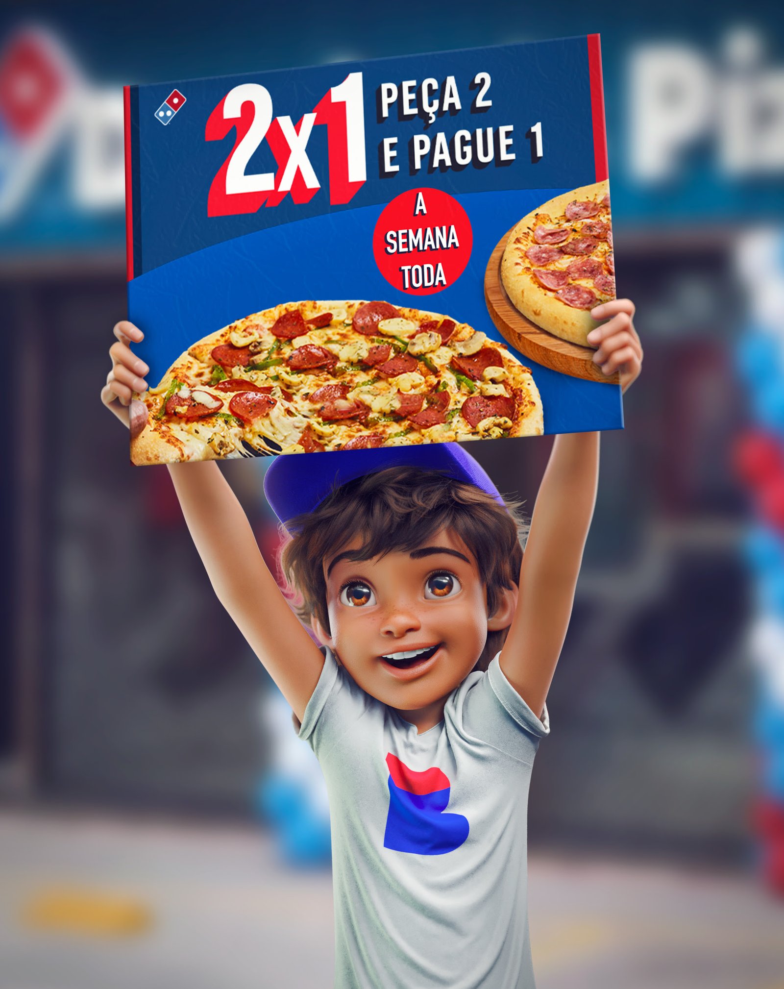 Oferta especial: ao lado do CB, da Casas Bahia, Domino’s divulga semana inteira de pizza em dobro - imagem 2
