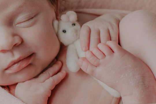 Julio Rocha e Karoline Kleine compartilham ensaio newborn da filha recém-nascida: "Cara do papai" - imagem 4