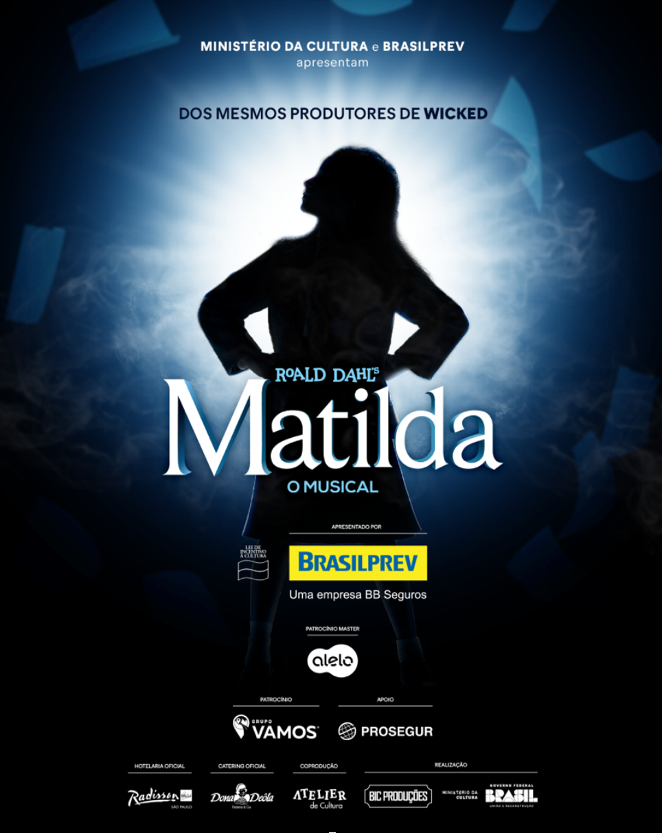 O MULTIPREMIADO MUSICAL MATILDA CHEGA AO BRASIL PELA 1ª VEZ EM UMA SUPERPRODUÇÃO