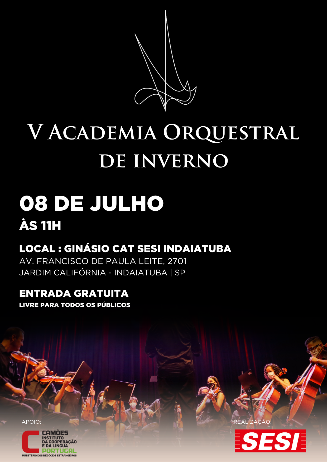 V Academia Orquestral reúne musicistas de todo o Estado para celebrar os 10 anos dos Núcleos de Música do