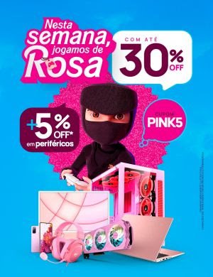 Semana rosa começa no KaBuM! com descontos de até 30%