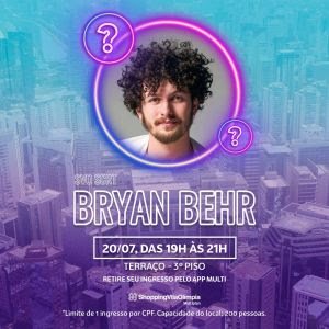 #SVOSECRETO traz show de Bryan Behr