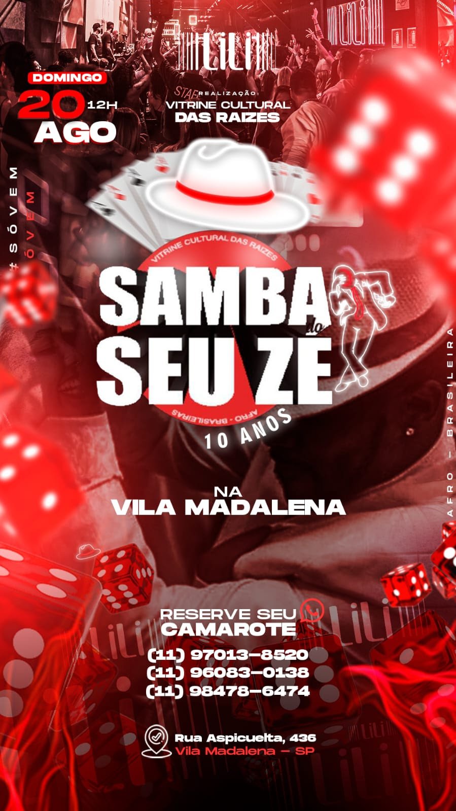 LILI BAR SERÁ PALCO PARA CELEBRAR OS 10 ANOS DO “SAMBA DO SEU ZÉ”