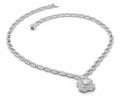 Colar de alta joalheria em ouro branco com um diamante redondo de lapidação brilhante (2,51 ct), diamantes cravejados em pavé (4,66 ct)