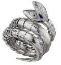 Relógio Serpenti Secret, 40mm, Caixa e pulseira Ouro branco 18k, safira e diamantes