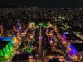 Vista aérea Praça da Liberdade - Luzes de Natal 