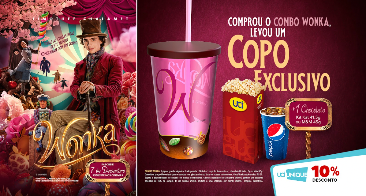 UCI anuncia combo especial de "Wonka" - imagem 3