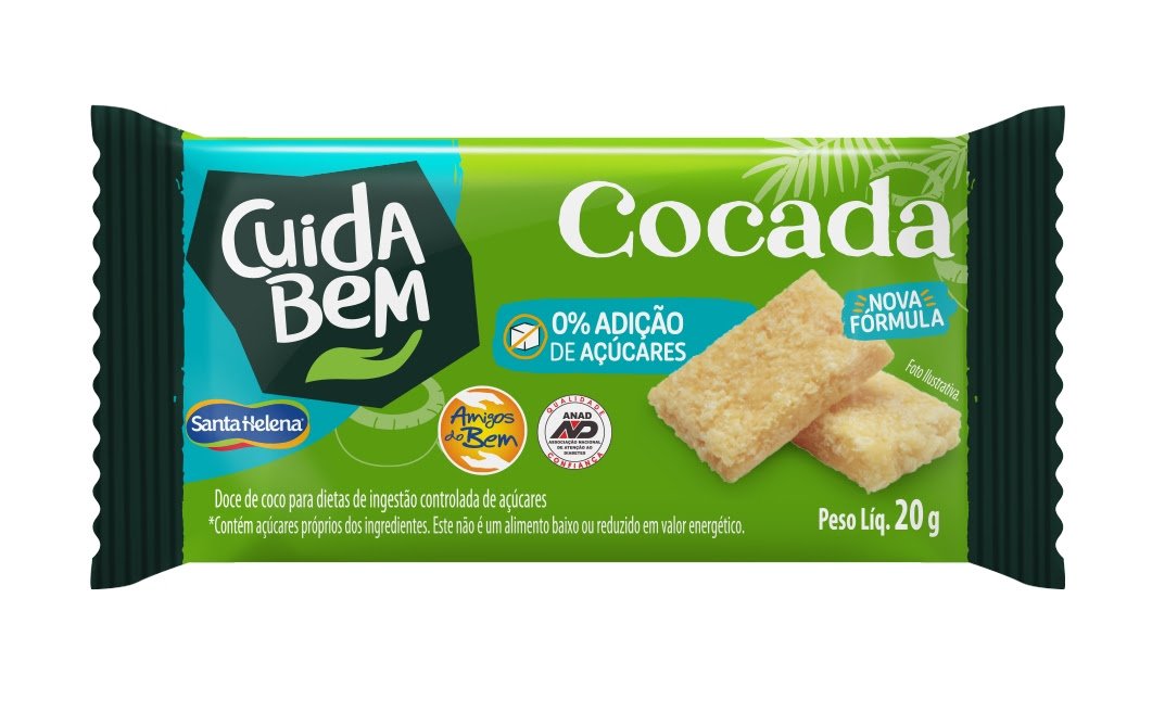 Voos da Azul ganham degustação gratuita das cocadas 'Cuida Bem' da Santa Helena Alimentos