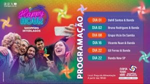 Gratuito: Happy Hour de Fevereiro chega ao Shopping Interlagos trazendo muita diversão no período carnavalesco