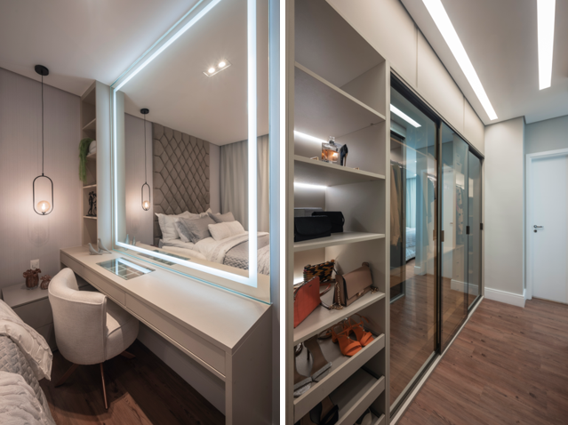 Base sóbria, destaques cromáticos e materiais nobres definem apartamento de 127 m2 - imagem 12