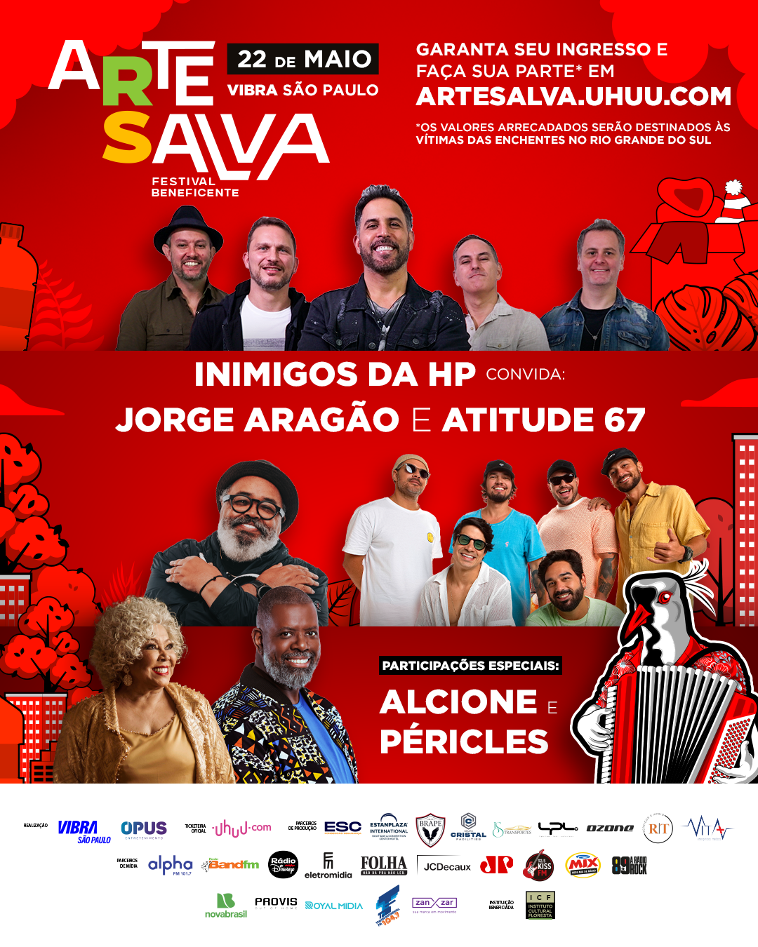 Festival beneficente em SP reúne Alcione, Jorge Aragão, Péricles, Inimigos da HP e Atitude 67, em prol do Rio - imagem 6