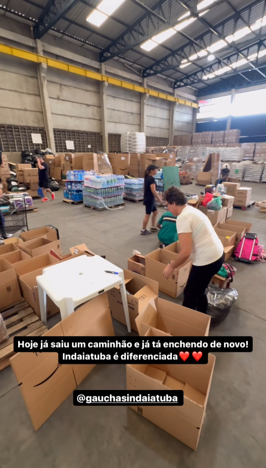 Julio Rocha é embaixador e é voluntário no projeto Gaúchas Indaiatuba, que já doou 100 toneladas de donativos