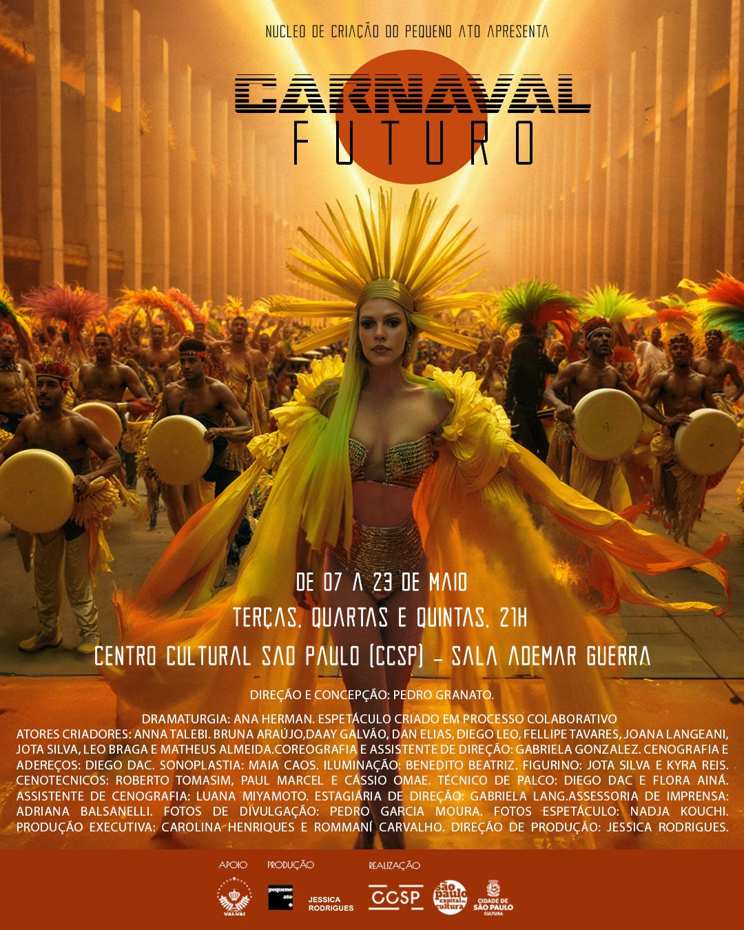 Núcleo de Criação do Pequeno Ato faz desfile de Carnaval em novo espetáculo