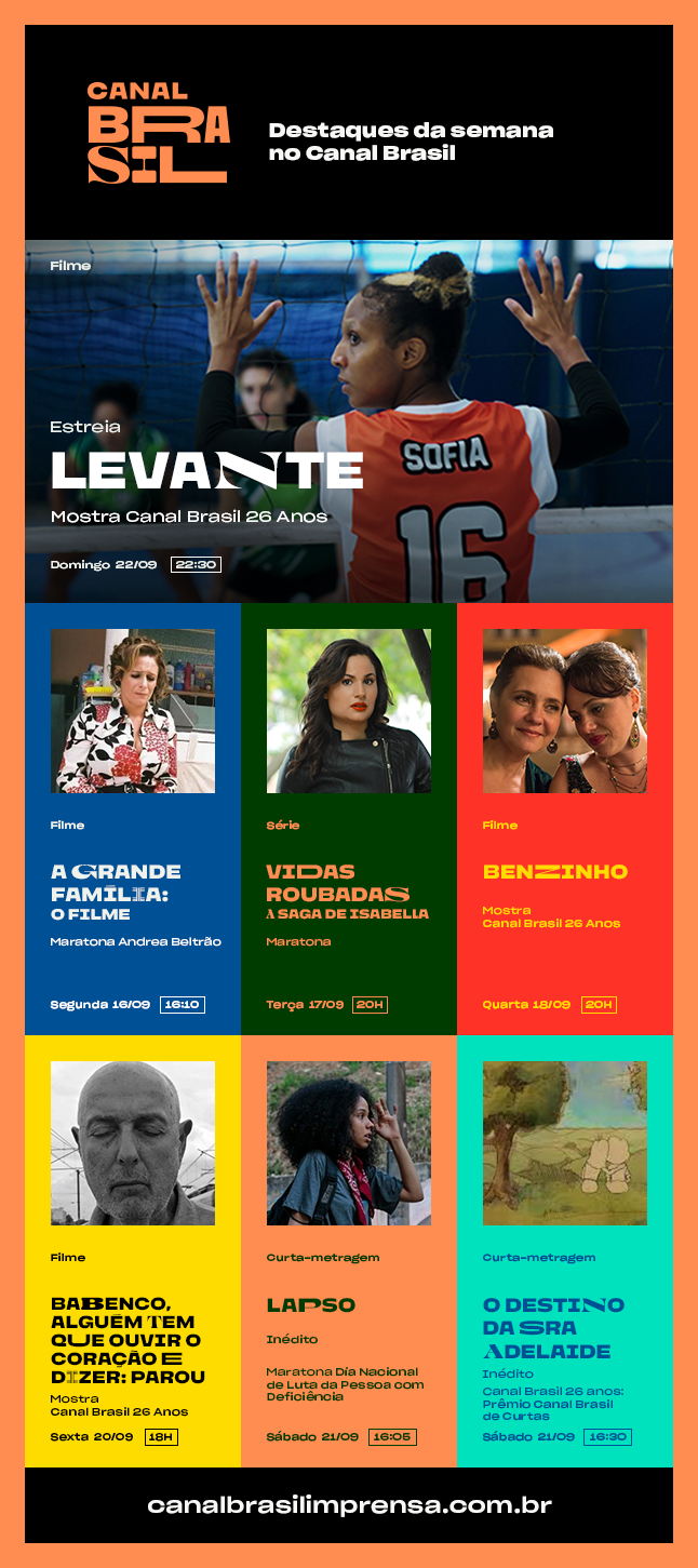 Canal Brasil de 16 a 22 de Setembro