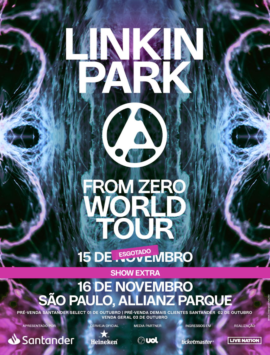 DEVIDO À DEMANDA FENOMENAL, LINKIN PARK ANUNCIA DATA EXTRA NO BRASIL NO DIA 16 DE NOVEMBRO EM SÃO PAULO