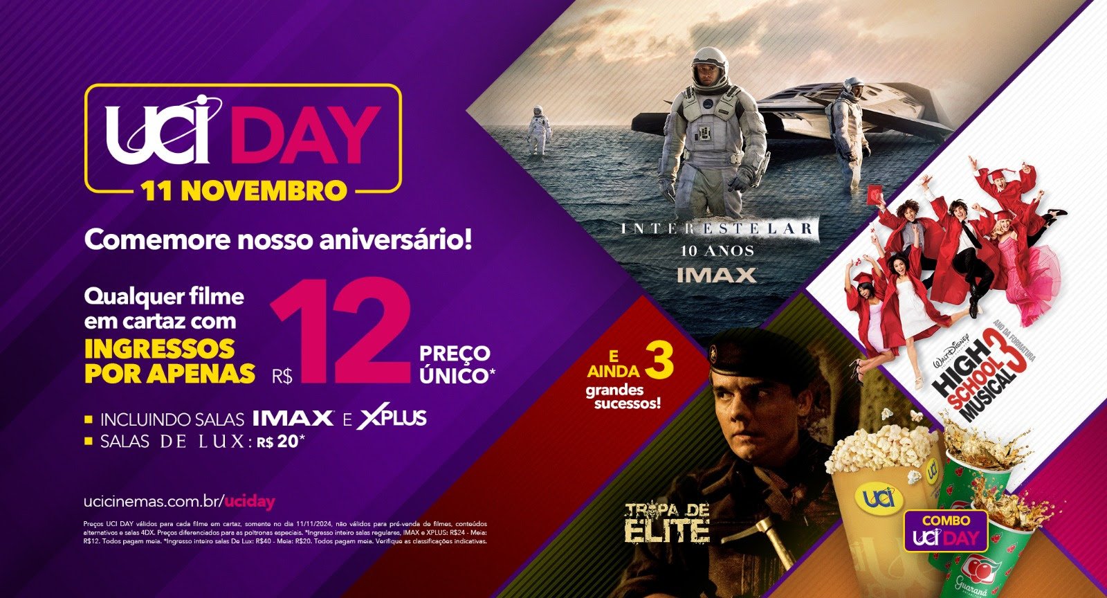 UCI Day: no dia 11 de novembro, rede exibe com exclusividade "High School Musical 3", além de "Interestelar" - imagem 5