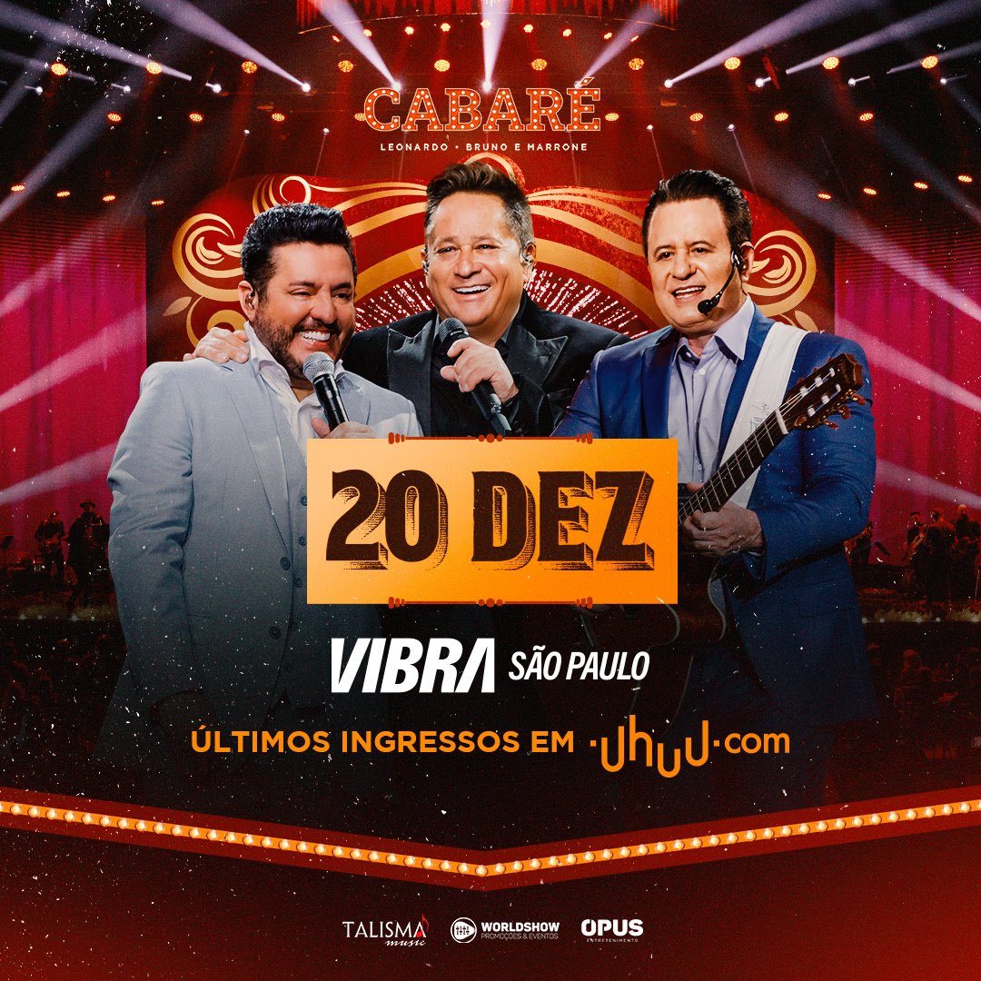Leonardo e Bruno & Marrone encerram ano com tour "Cabaré" na Vibra São Paulo - imagem 2