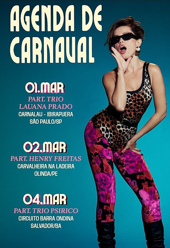 JULIETTE SE APRESENTA NO CARNAVAL DE SÃO PAULO, OLINDA E SALVADOR; VEJA DATAS