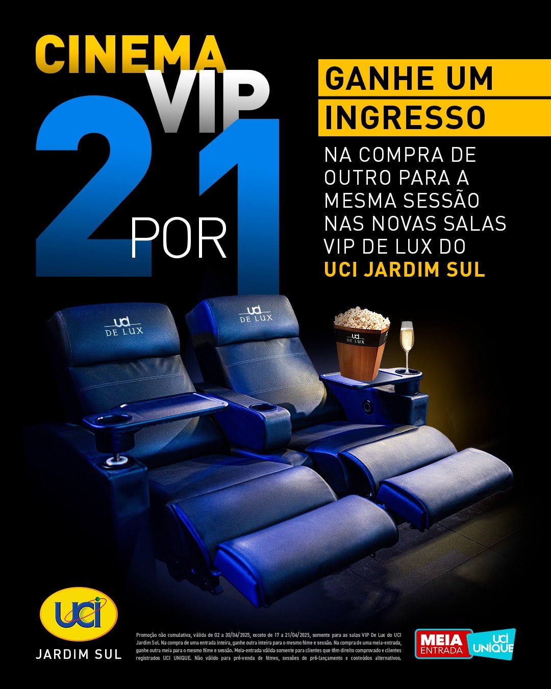 UCI anuncia promoção que garante ingressos em dobro nas salas DE LUX do Shopping Jardim Sul, em São Paulo - imagem 3