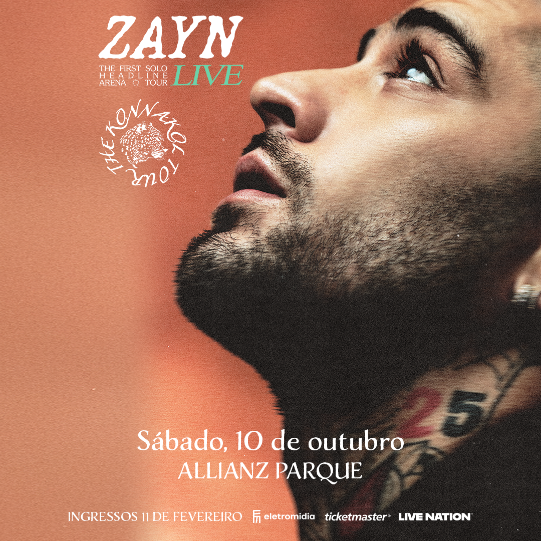 ZAYN ANUNCIA A TURNÊ KONNAKOLA TURNÊ DE 31 DATAS MARCA A MAIOR TURNÊ SOLO DE SUA CARREIRA